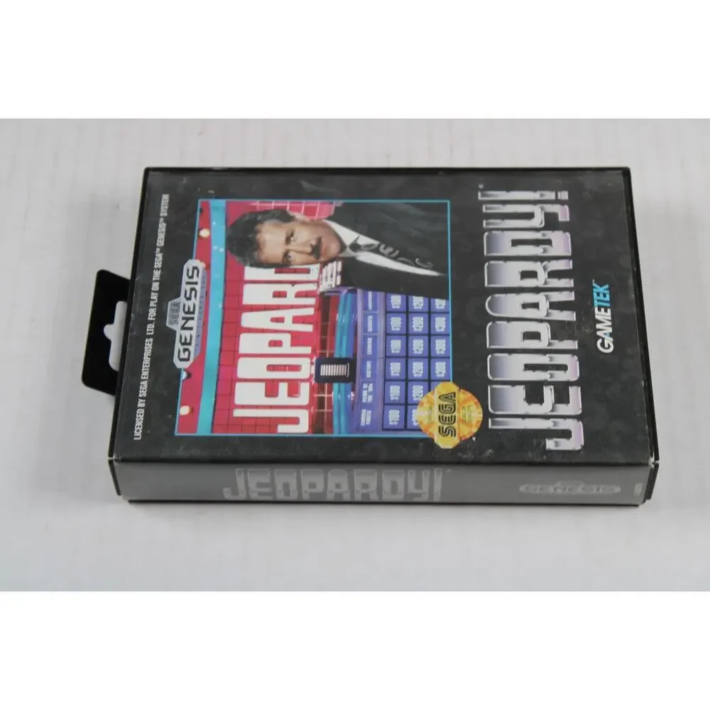 Jeopardy (Sega Genesis, 1992) Game Show Complete with Box Cartridge & Manual CIB